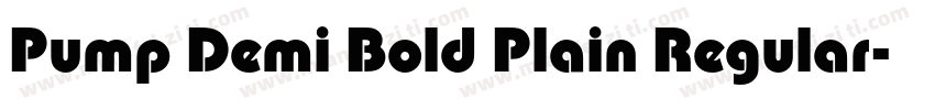 Pump Demi Bold Plain Regular字体转换